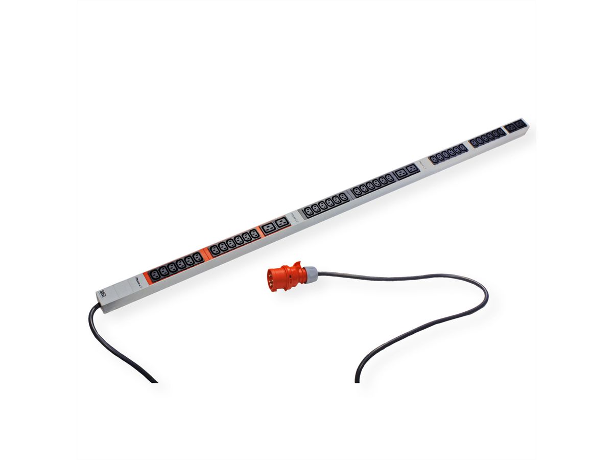 BACHMANN IT PDU ALU 1HE 36x C13 6x C19 CEE 3x16A rot