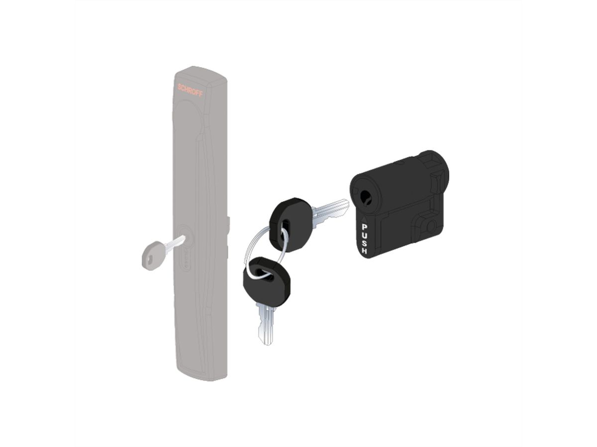 SCHROFF LOCK WITH LOCKABLE PUSH BUTTON, Schlosseinsatz