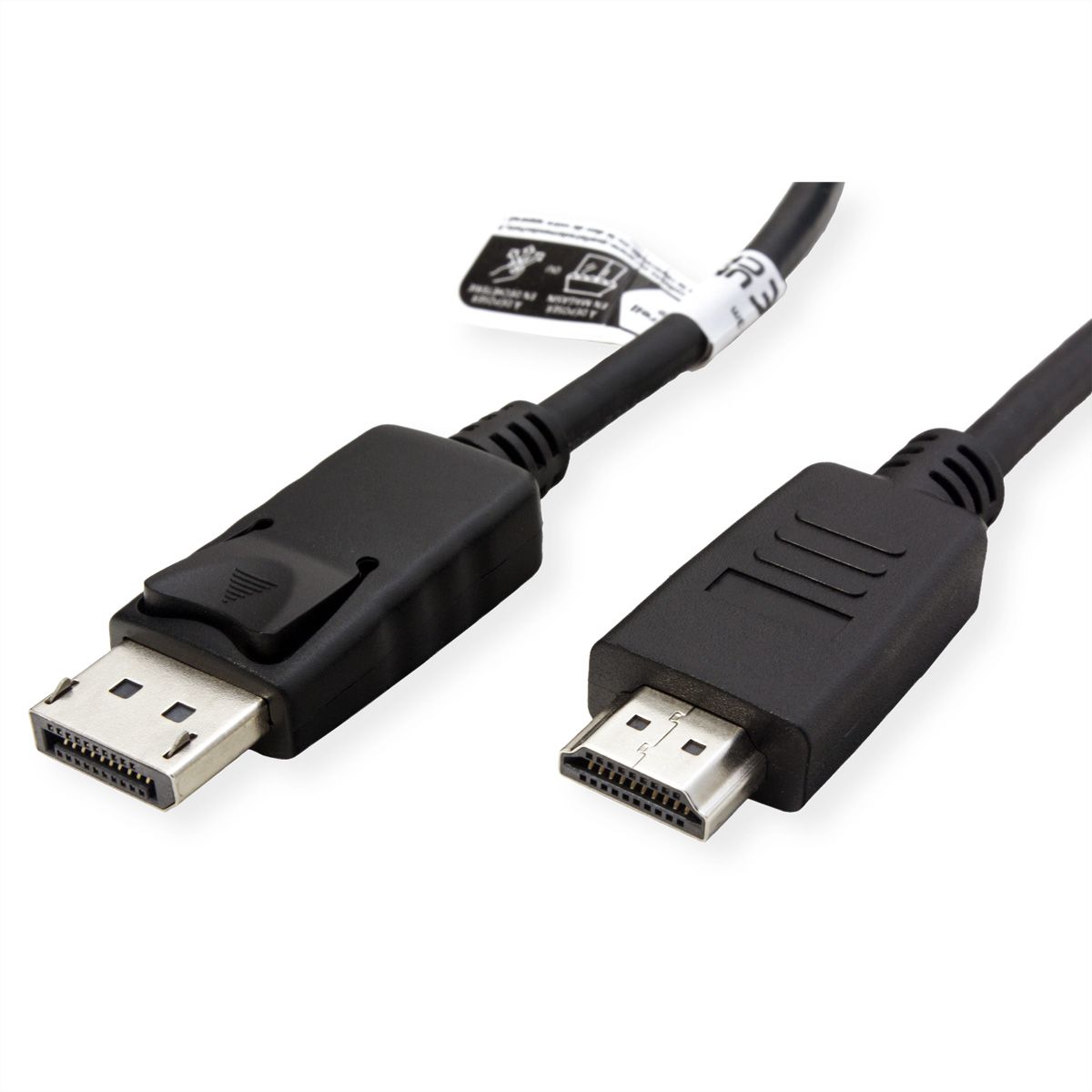 ROLINE RM DisplayPort Kabel DP - HDTV, ST/ST, schwarz, 2 m