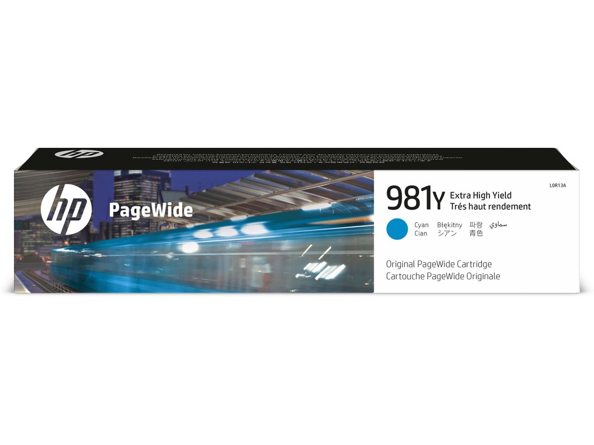 HP 981Y Cyan Original PageWide Druckerpatrone mit sehr hoher Reichweite