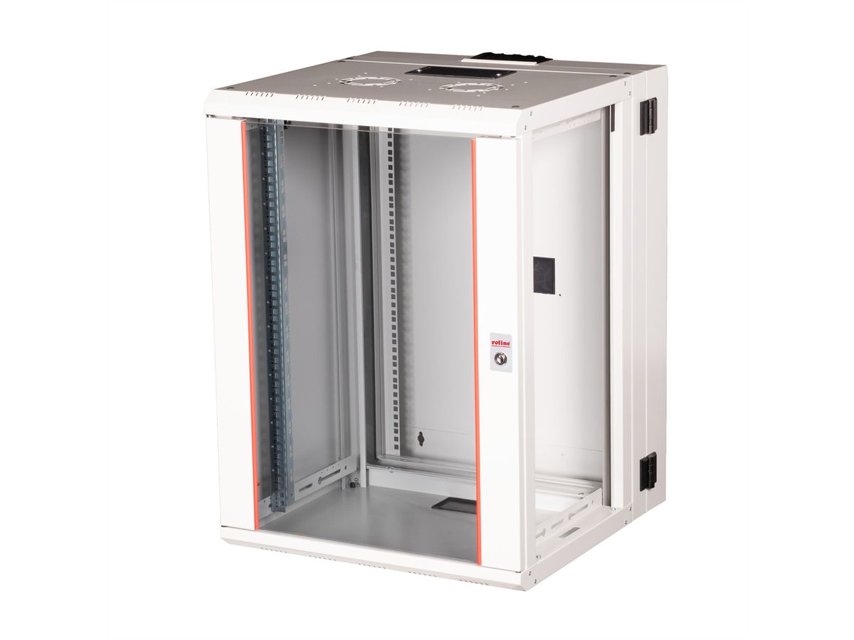 ROLINE 19-Zoll Wandgehäuse Pro 16 HE, 600x600 BxT zweiteilig schwenkbar grau