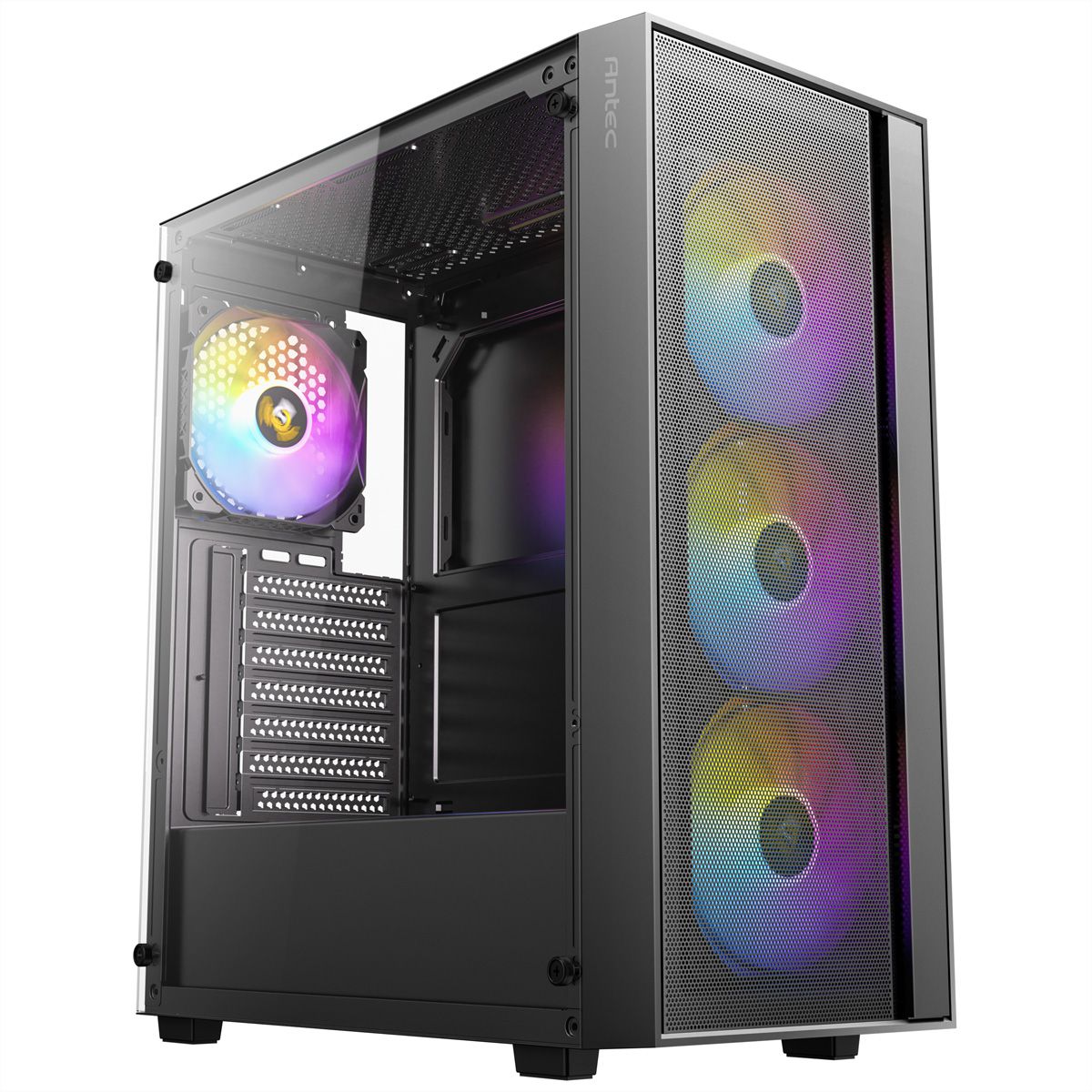 ANTEC AX65 ARGB PC Gehäuse Midi Tower Gaming ATX, schwarz