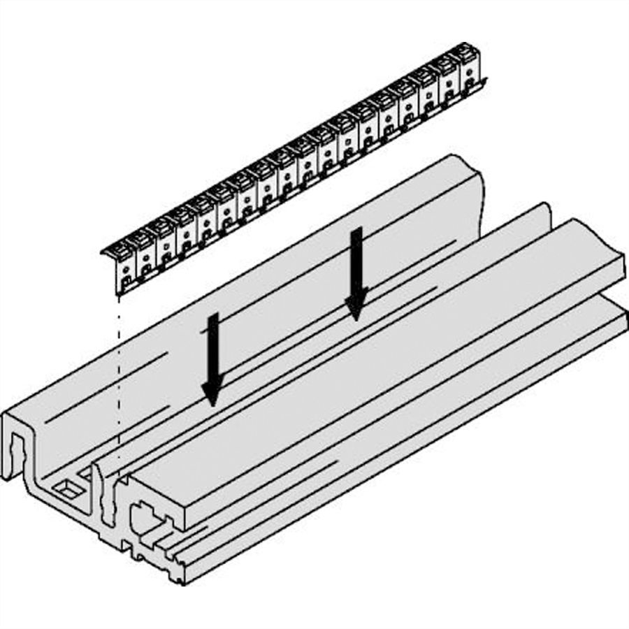 SCHROFF Modulschiene Typ H-VT stabil, mit EMV-Dichtung - MODULSCH. H VT 28TE EMC