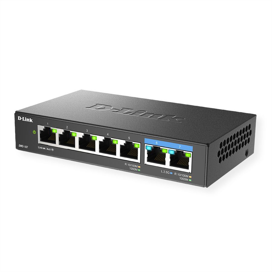 D-Link DMS-107/E 7-Port Switch Multi-Gigabit Unmanaged