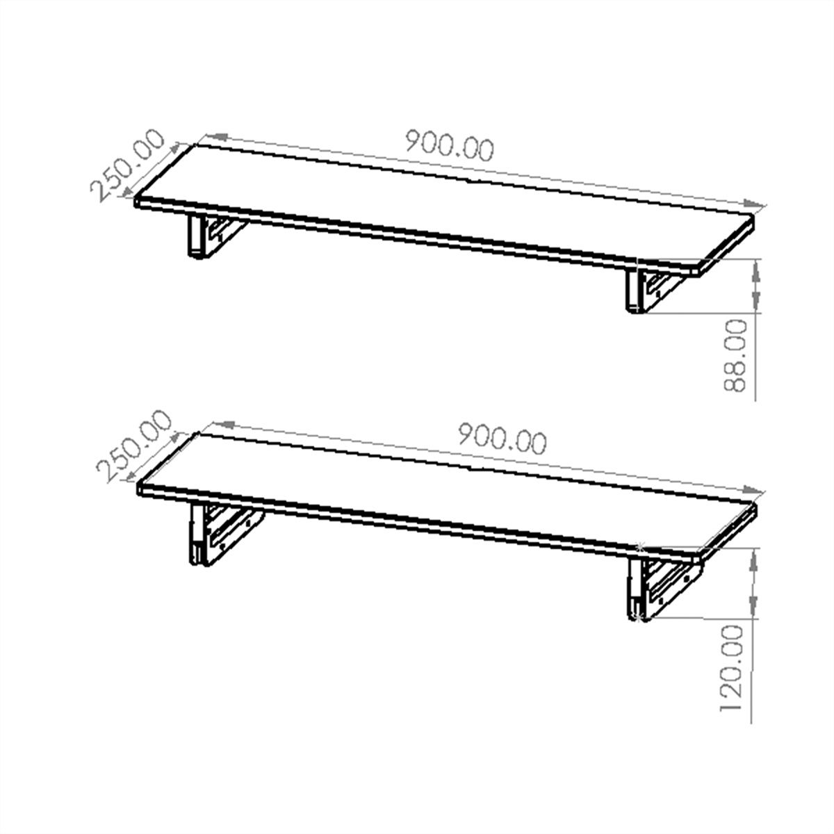 VALUE Monitor-/Laptop-Ständer, höhenverstellbar, extra-breit, bis 20 kg
