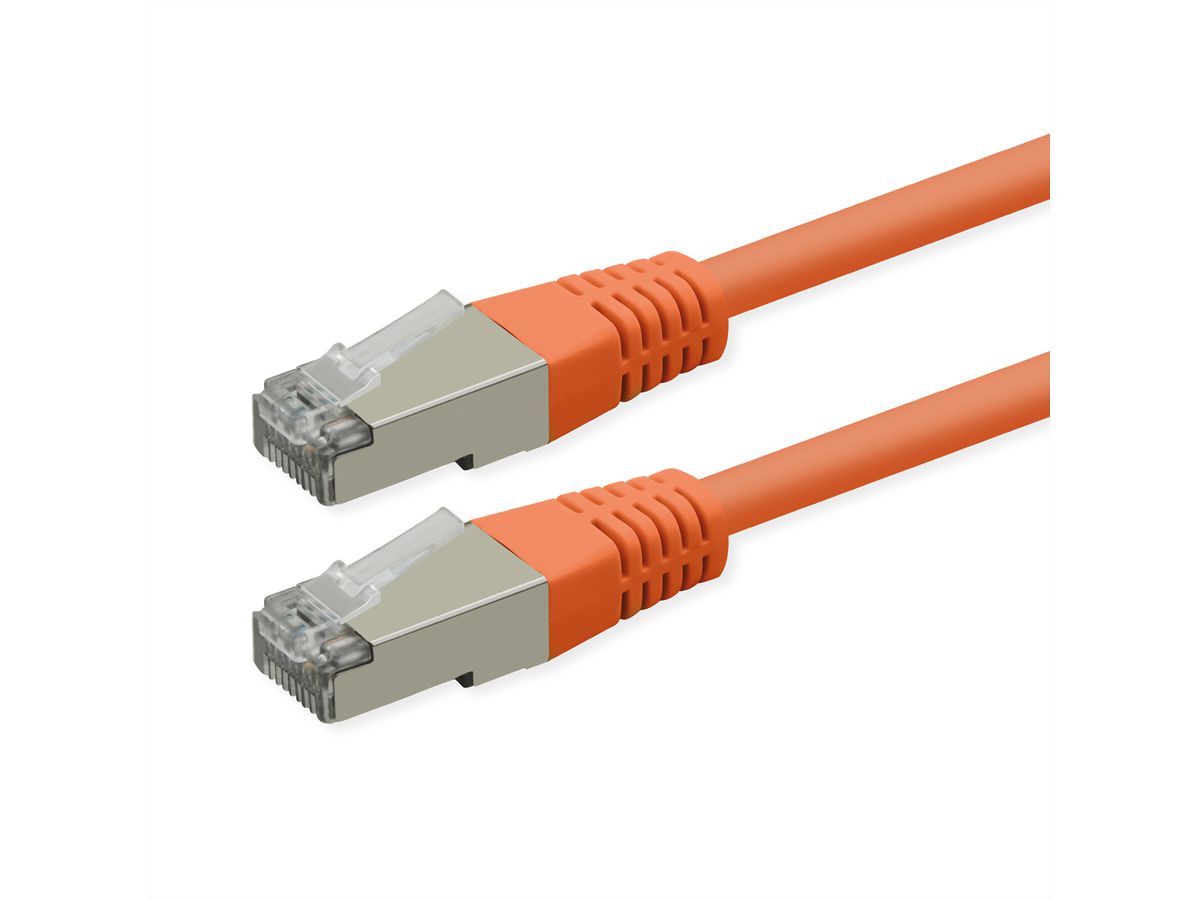 ROLINE Patchkabel Cat.6 (Class E), PoE, S/FTP (PiMF), orange, 0,3 m