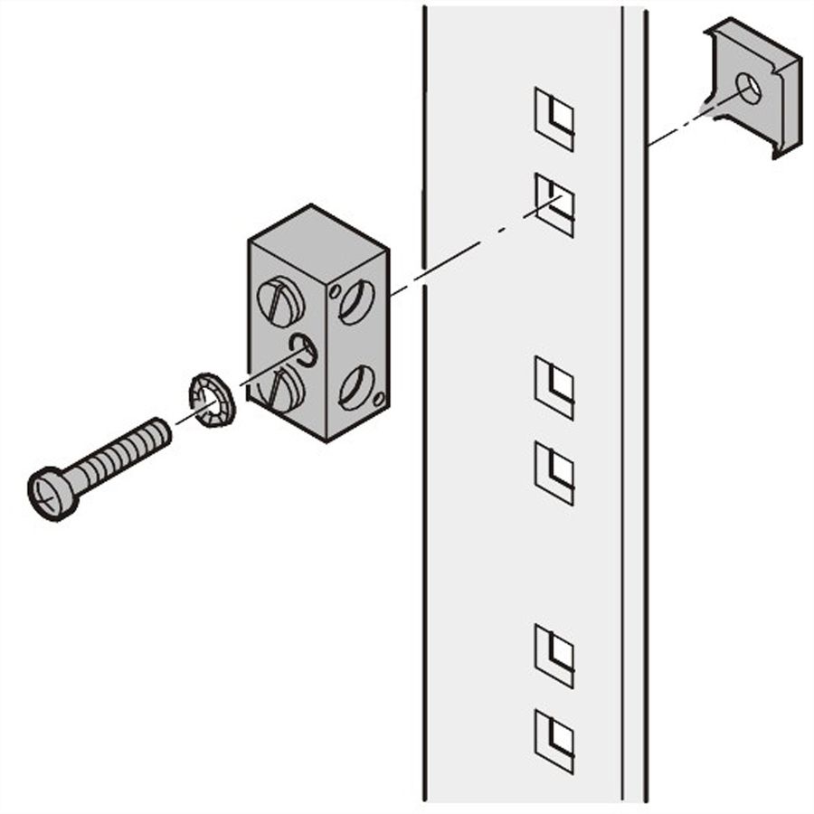 SCHROFF Erdungsklemme inkl. Befestigungsmaterial - ERDUNGSKLEMME 100MM