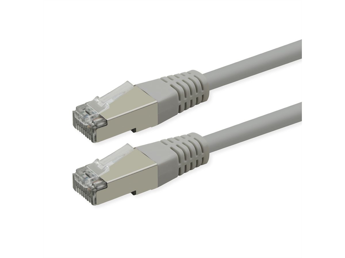 ROLINE Patchkabel Cat.6 (Class E), PoE, S/FTP (PiMF), grau, 0,3 m