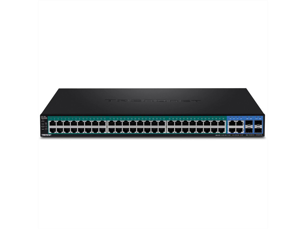 TRENDnet TPE-5240WS Gigabit Ethernet (10/100/1000), Energie Über Ethernet (PoE) Unterstützung 1U Schwarz Netzwerk-Switch