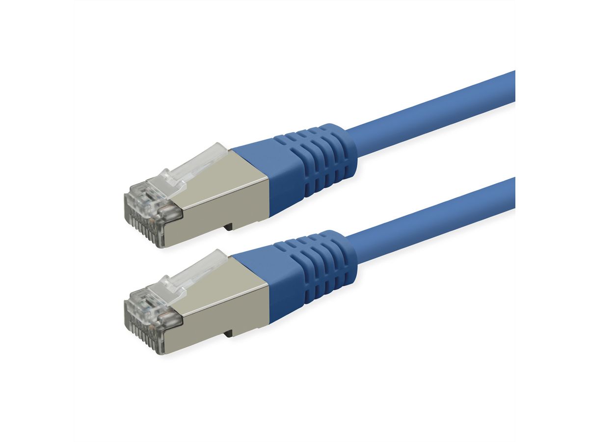 ROLINE Patchkabel Cat.6 (Class E), PoE, S/FTP (PiMF), blau, 7 m