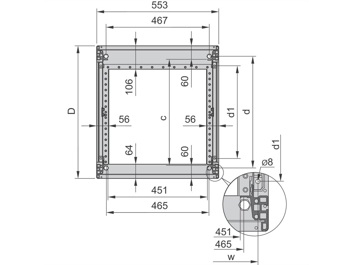 SCHROFF GEST.HD 19"12HE553B1000T 7021