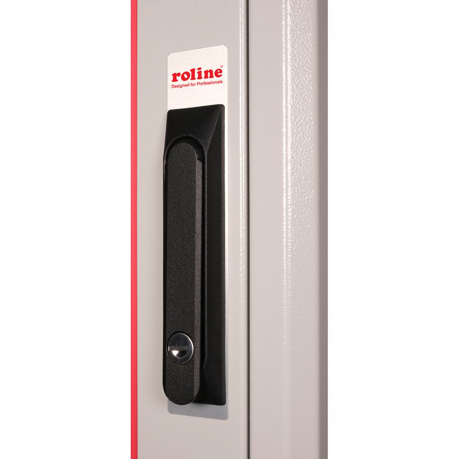 ROLINE 19-Zoll Netzwerkschrank Pro 42 HE, 600x600 BxT Glastür grau
