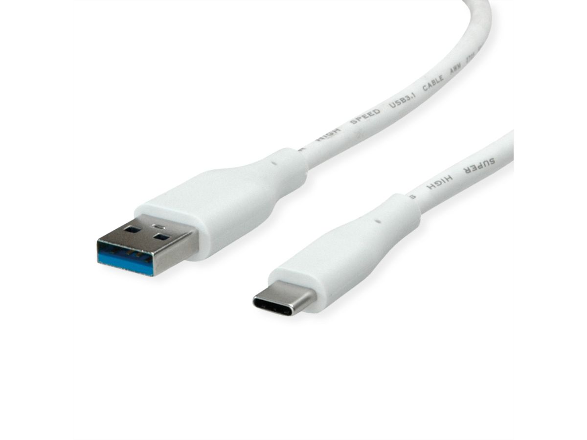 VALUE USB 3.2 Gen 1 Kabel, Typ-A-C, ST/ST, weiß, 2 m