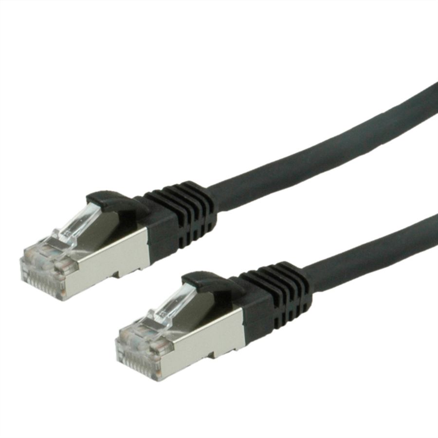 VALUE Patchkabel Cat.6 (Class E) S/FTP (PiMF), LSOH, schwarz, 2 m