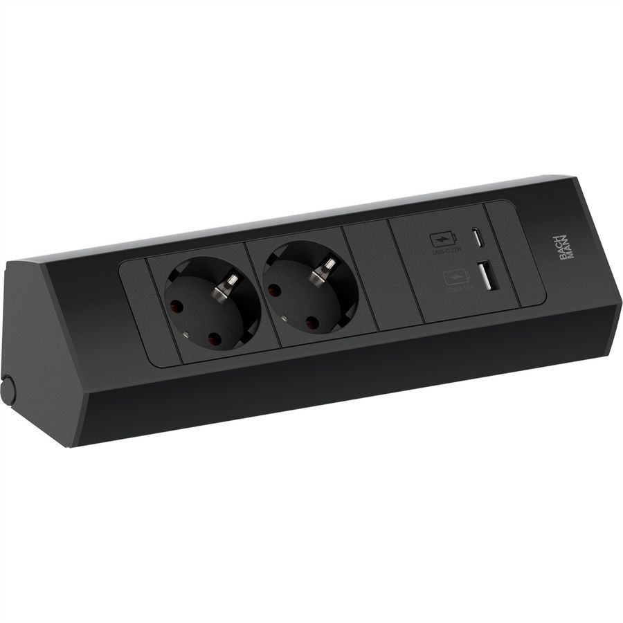 BACHMANN CASIA2 2xCEE7/3 1xUSB A/C 22W 2,0m AEH SW
