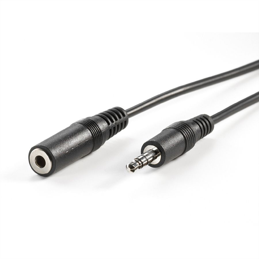 VALUE 3,5mm Verlängerungskabel ST / BU, schwarz, 5 m