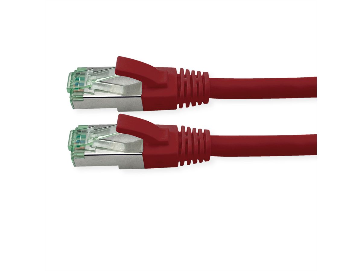 ROLINE RM Patchkabel Kat.6A S/FTP (PiMF), rot, 10 m