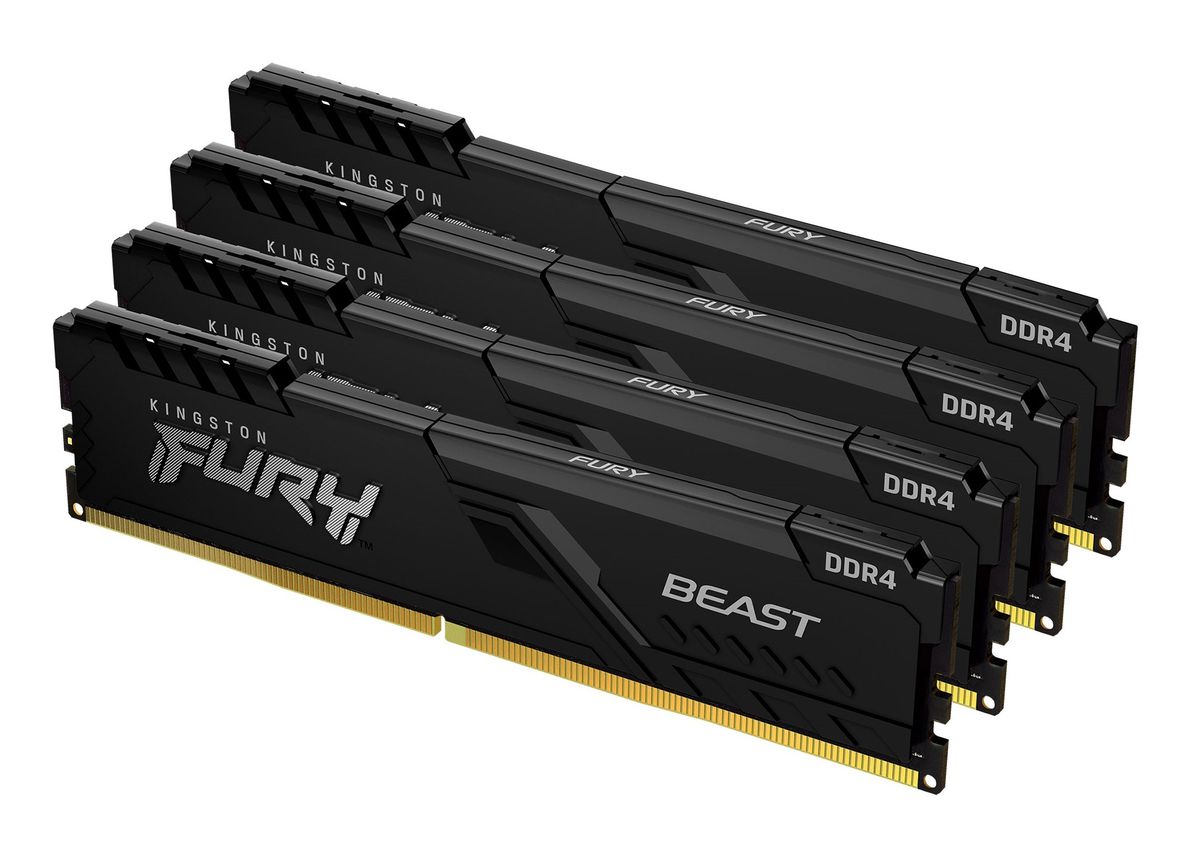 Kingston Technology FURY 64GB 3600MT/s DDR4 CL18 DIMM (4er-Kit) Beast Black