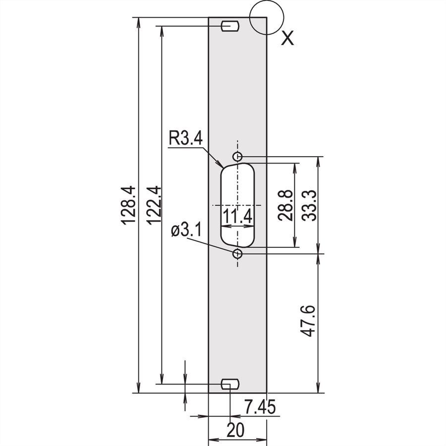 SCHROFF Frontplatten für D-Sub Steckverbinder - FRONTPR. 3HE 4TE 1X15 POLIG