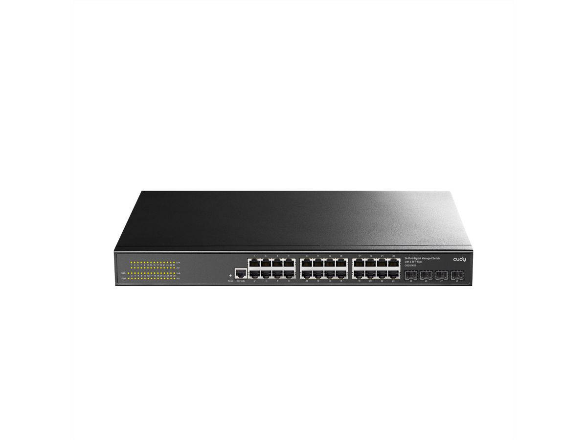 CUDY GS2024S2 24-Port Gigabit Switch Layer 2 Managed mit 4 Gigabit SFP Slots