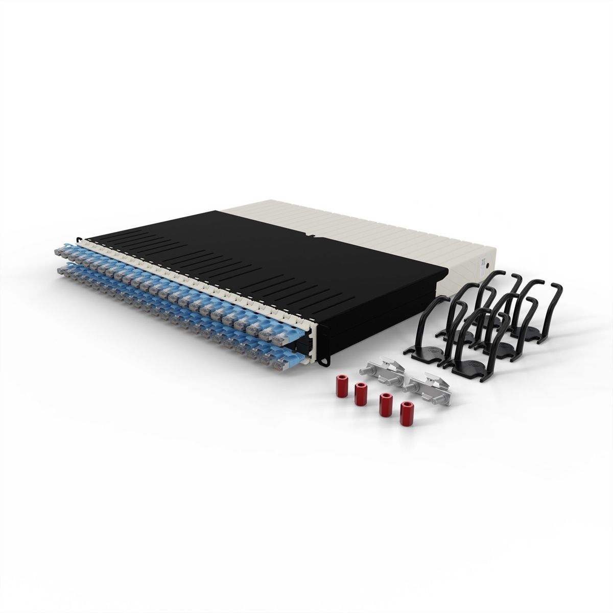 patchbox.one 8RU STP blau Cat.6a 0,8m