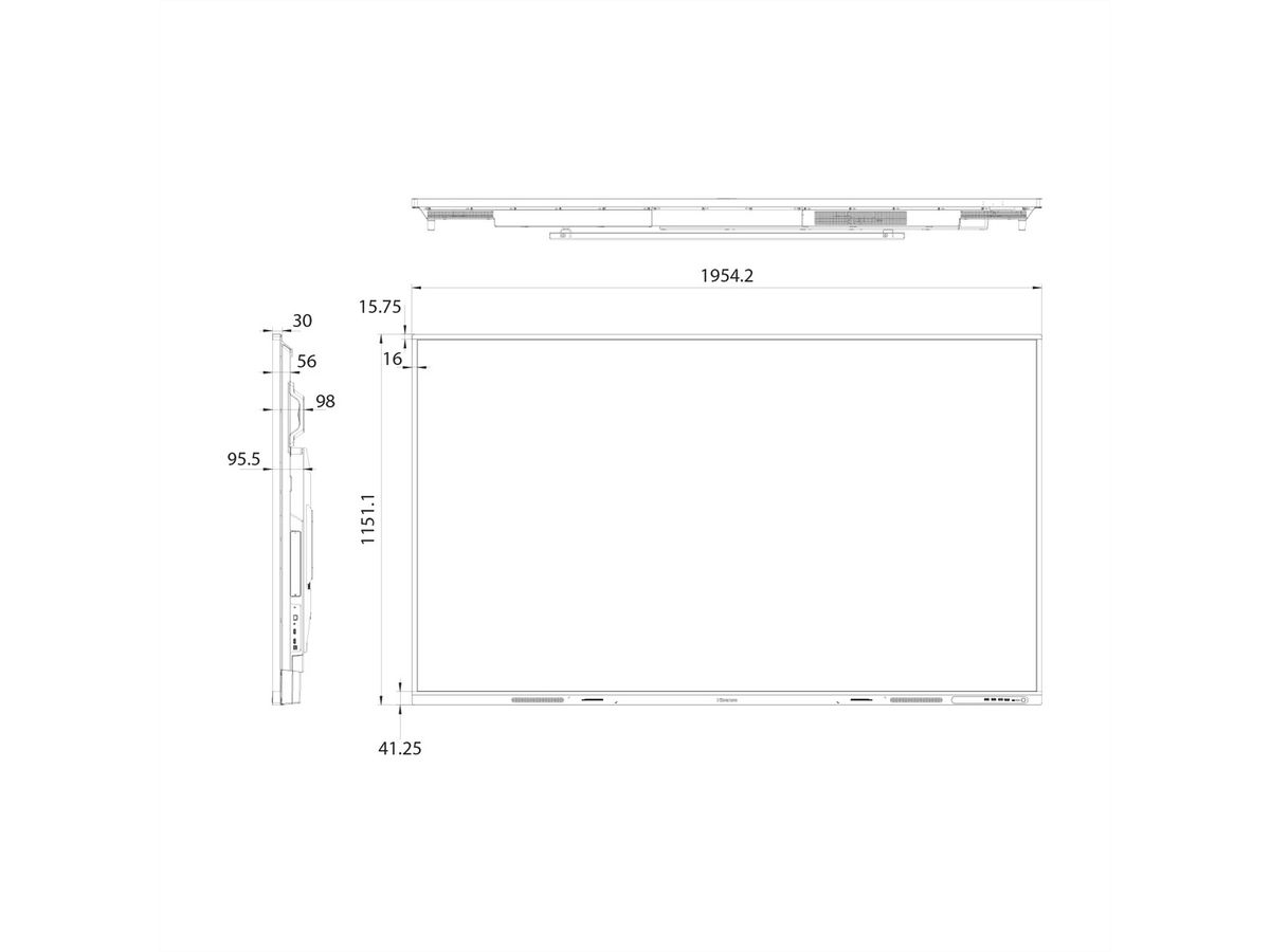 Hisense Interactive Display 86X1EE, 86", 16/7, UHD, 400cd/m², Lite
