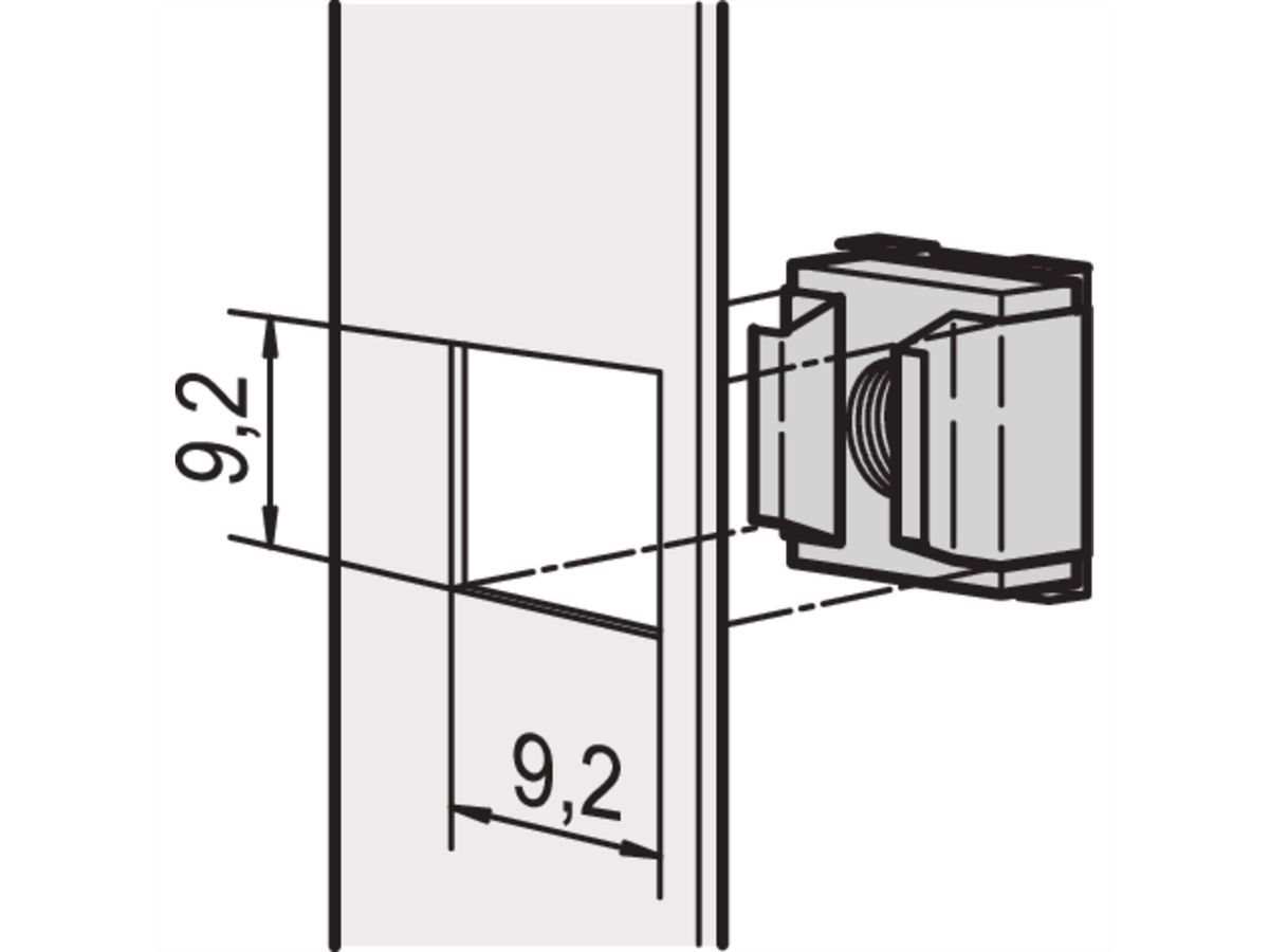 SCHROFF Käfigmutter M4 - NTS KAEFIGMUTTERN M4 50STK