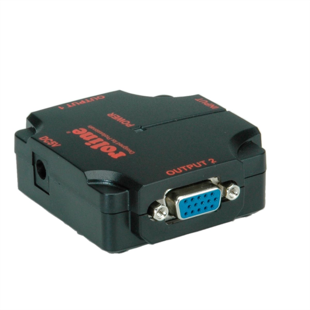 ROLINE VGA Video-Splitter, hochauflösend, 450 MHz, 2-fach