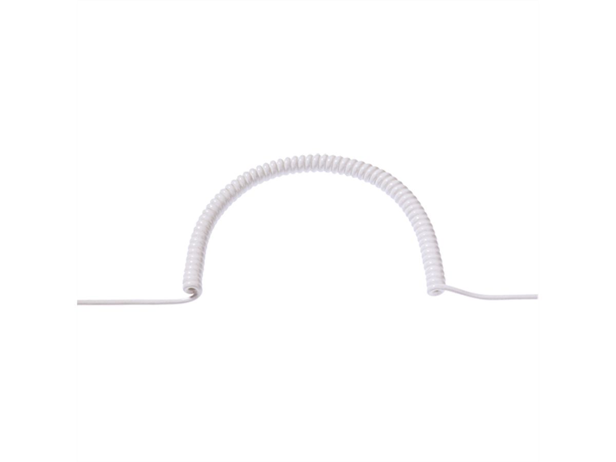 BACHMANN Wendelleitung 0,4m-1,6m ws 0,2m gerade, H05VV-F 3G1,5mm², teilw.abgemantelt AEH