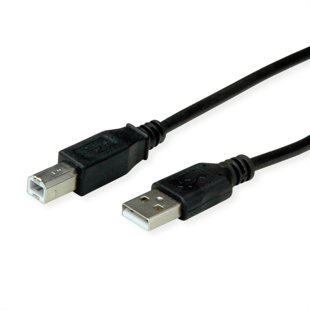 ROLINE RM USB 2.0 Kabel, Typ A-B, schwarz, 1,8 m