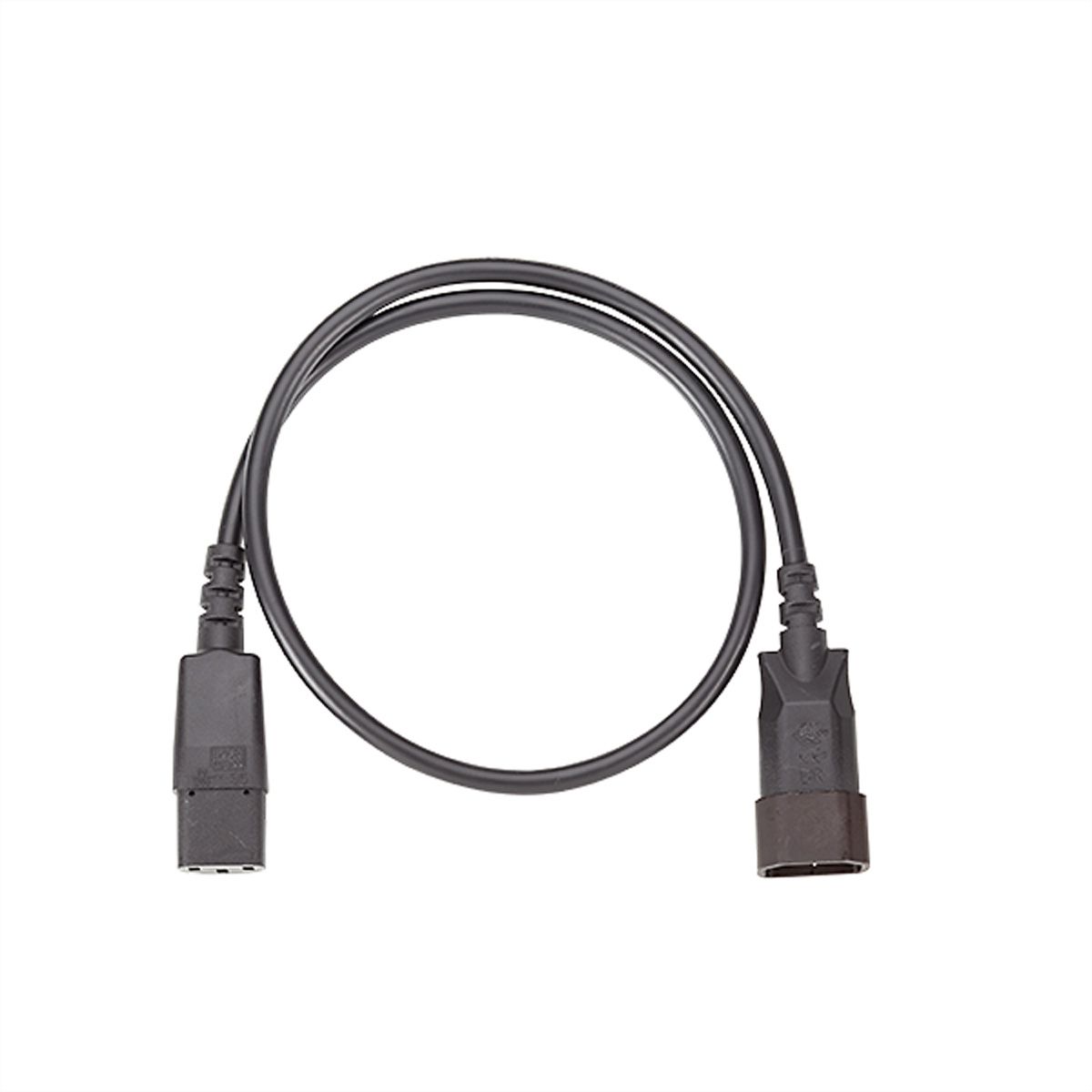 BACHMANN Verlängerung H05VV-F 3G1,0mm², L: 0,75m sw C13/C14