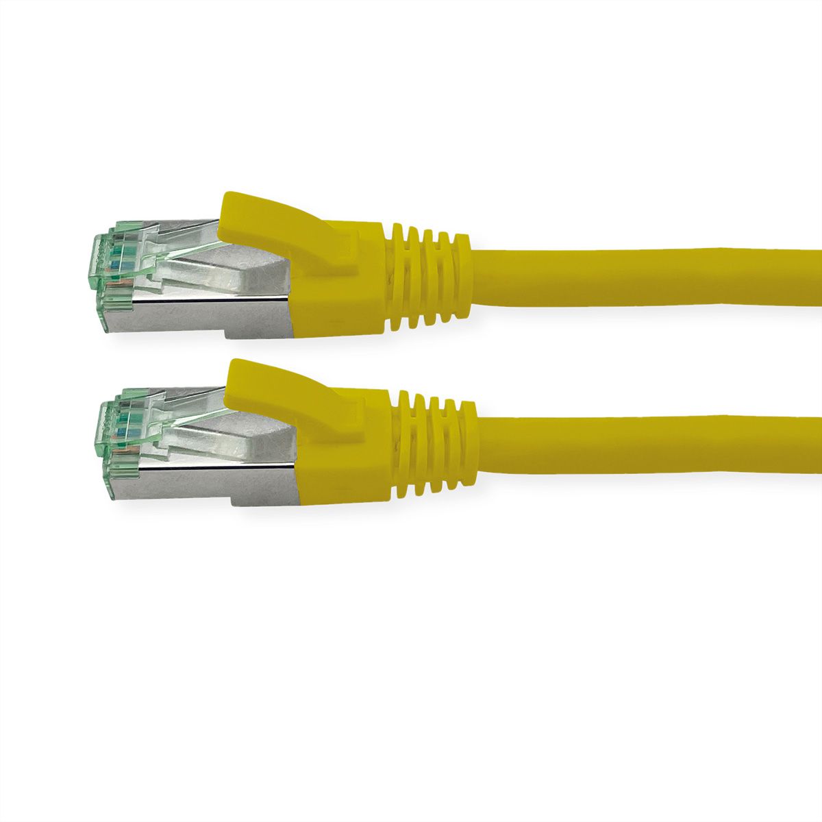 ROLINE RM Patchkabel Cat.6A S/FTP (PiMF), gelb, 0,5 m