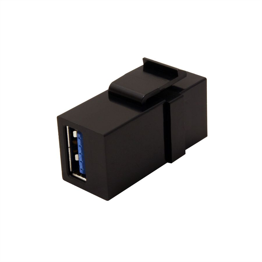 VALUE USB 3.2 Gen 1 Keystone Modul, Type A/A, schwarz
