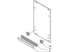 SCHROFF Griff in Trapezform, grau (ohne Aushebefunktion) - KUNSTSTOFFGRIFF 4TE GRAU
