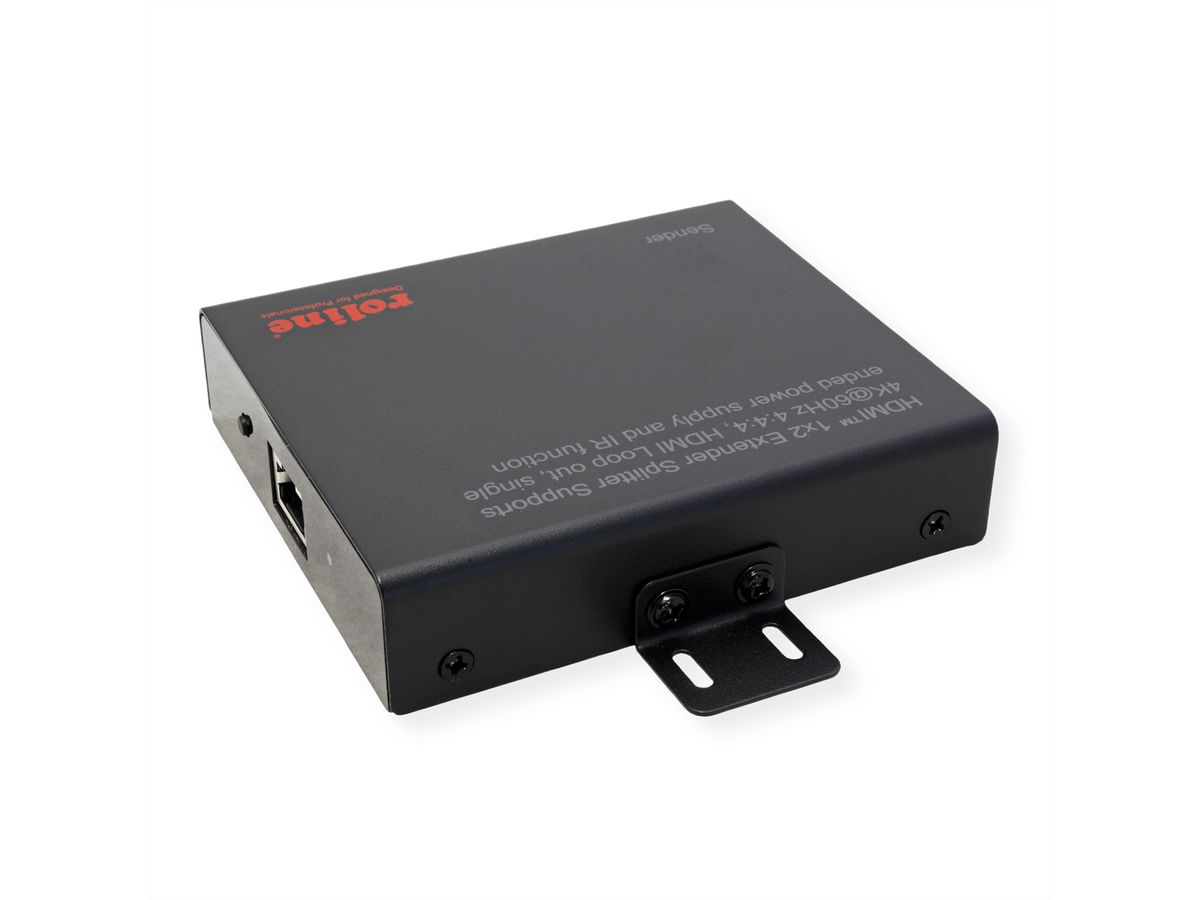 ROLINE HDMI Extender und Splitter, 1x2, über Kat.6A, 70m, 4K60Hz