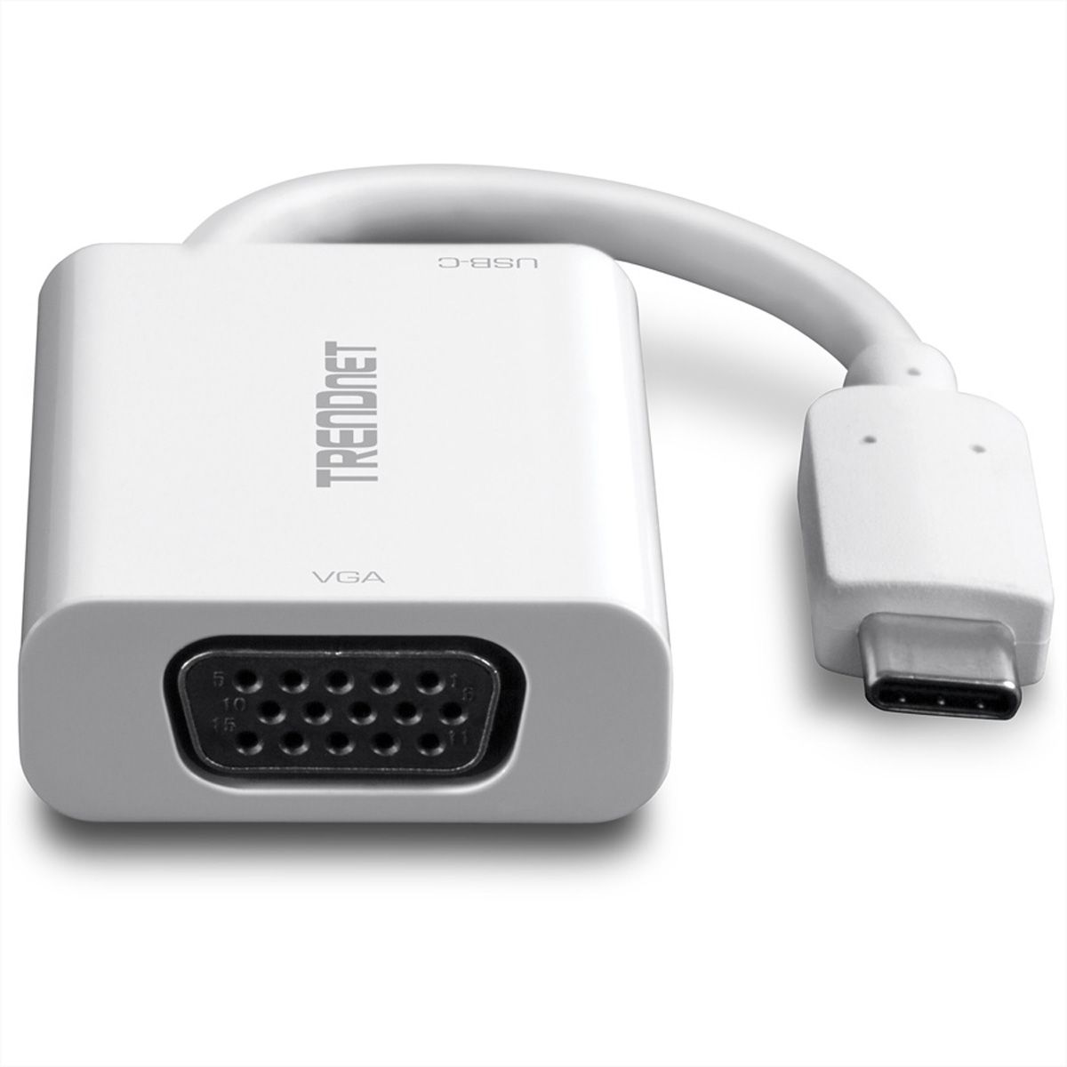 TRENDnet TUC-VGA2 USB-C VGA Weiß Kabelschnittstellen-/adapter