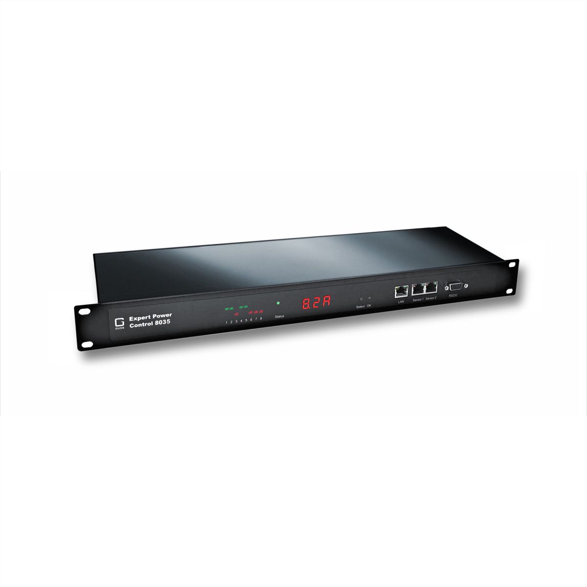 GUDE 8035-11 Expert Power Control NET 8x C13, Differenzstrommessung Typ B, Messung pro Port, 2x Sensorport