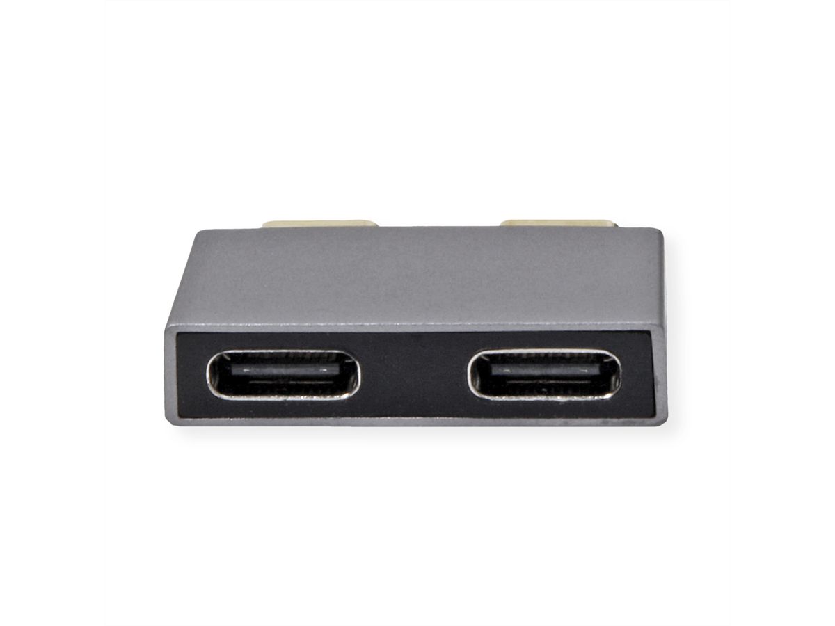 ROLINE USB 3.2 Gen 2 Adapter, 2x USB Typ C - 2x Typ C, ST/BU, silberfarben