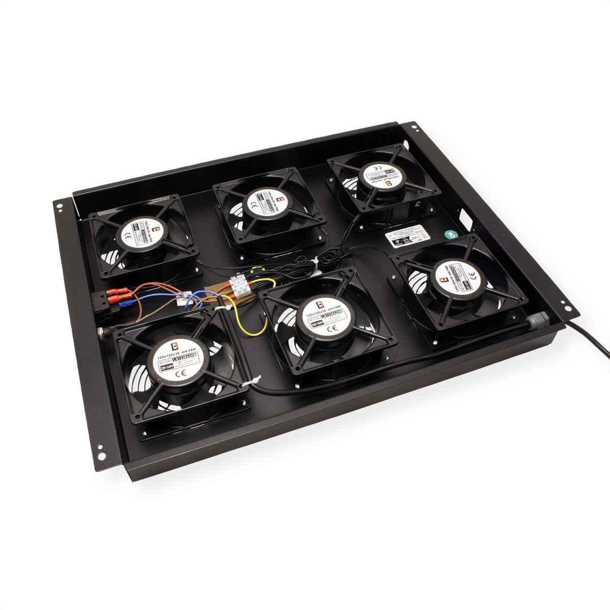 ROLINE 19-Zoll Dachlüftereinheit 6 Lüfter, ON/OFF für Serverschrank der PRO Serie schwarz