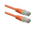 ROLINE Patchkabel Cat.6 (Class E), PoE, S/FTP (PiMF), orange, 0,3 m