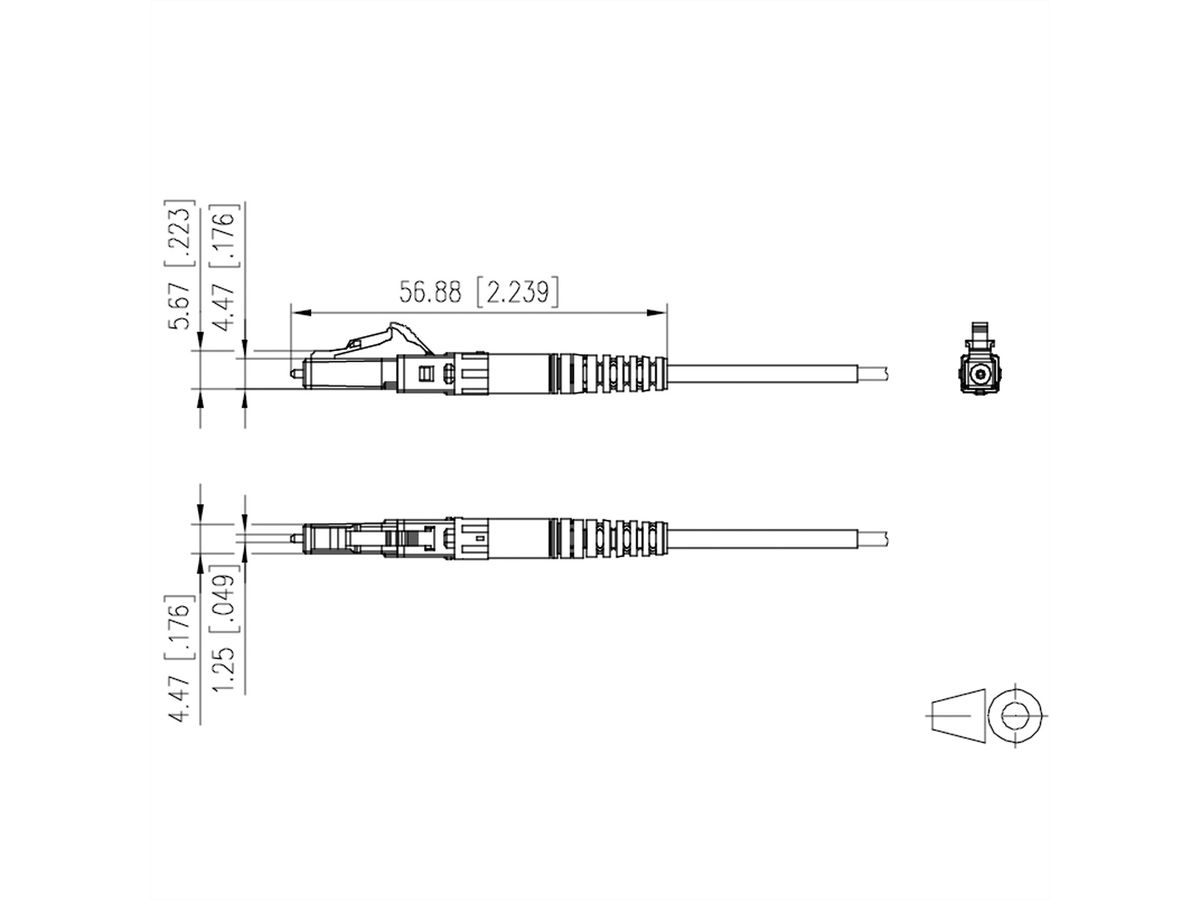 METZ CONNECT OpDAT FAST™Hybrid LCAPC OS2, 2,0+3,0 mm, 10 St