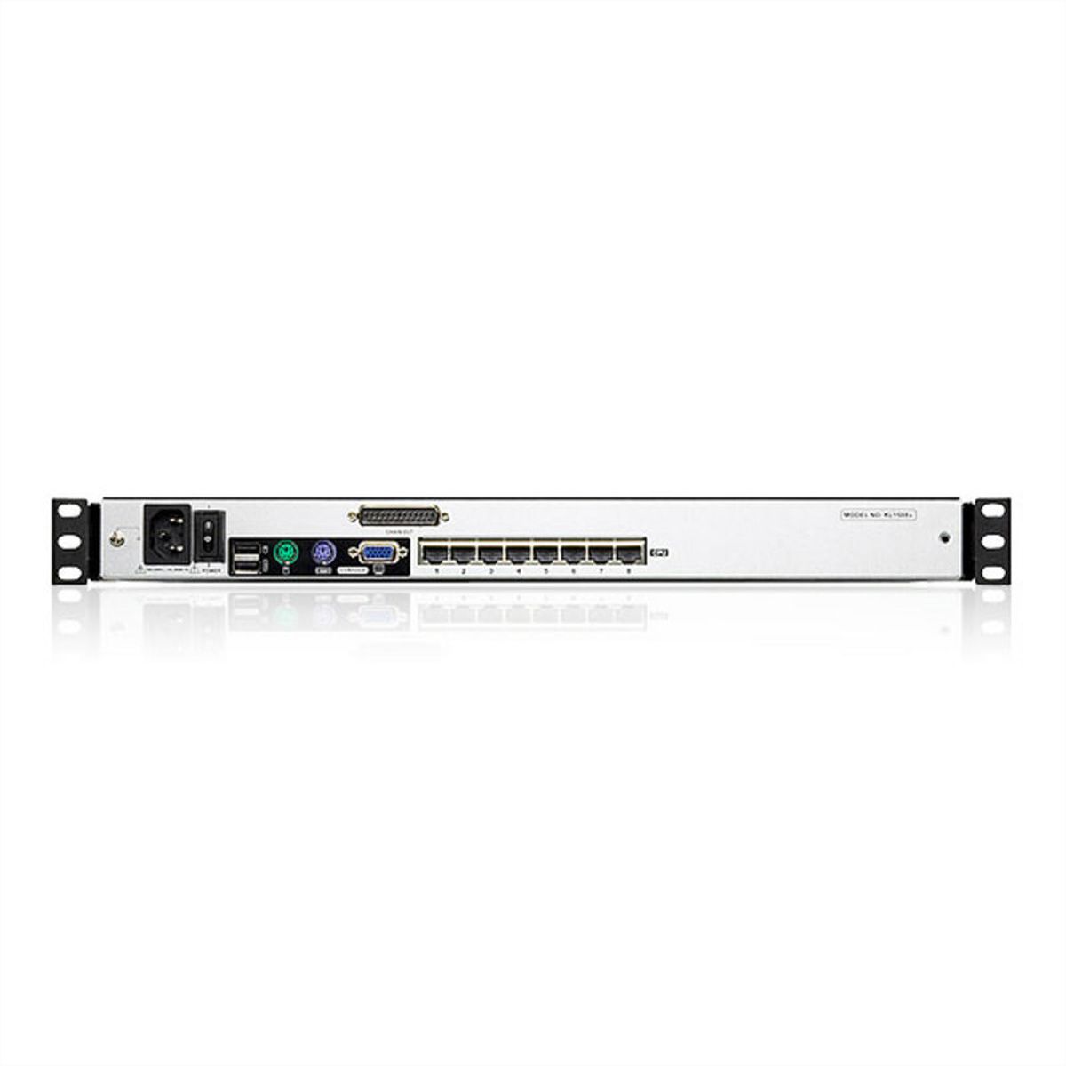 ATEN KL1508AN KVM-Switch, 48cm TFT, VGA, PS/2-USB über Kat 5, 8 Port, UK-Layout