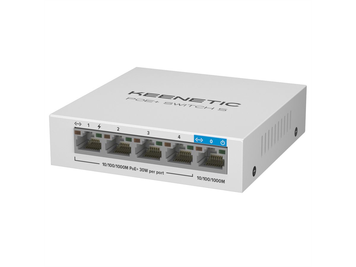 Keenetic POE+ Switch 5 KN-4610-01-EU PoE+ Switch 4 Port + 1 Uplink