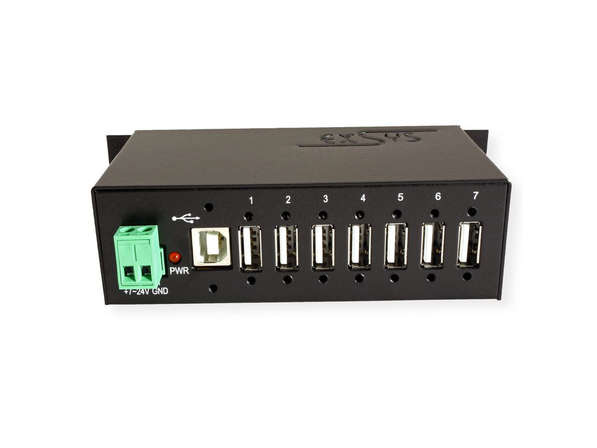EXSYS EX-1177HMV USB 2.0 Hub Metall 7-Port