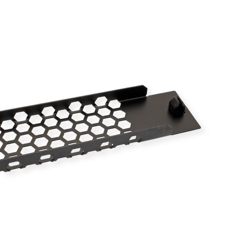 VALUE 19-Zoll-Belüftungsplatte Snap-in, 1 HE, schwarz