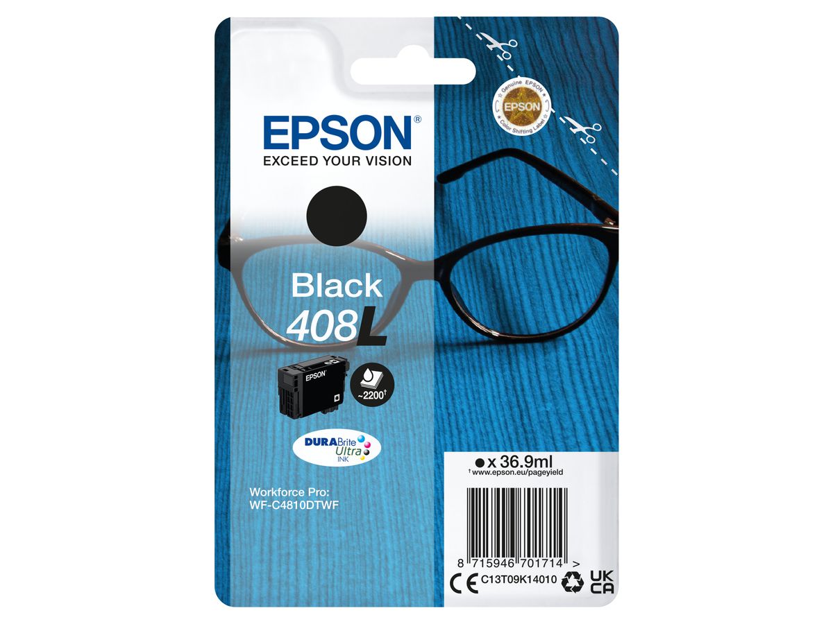 Epson Singlepack Black 408L DURABrite Ultra Ink