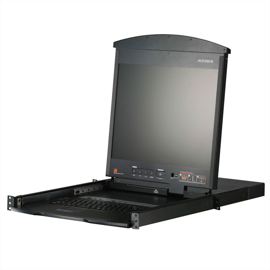 ATEN KL1508AM KVM-Switch, 43cm TFT, VGA, PS/2-USB über Kat 5, 8 Port, D, CH-Layout