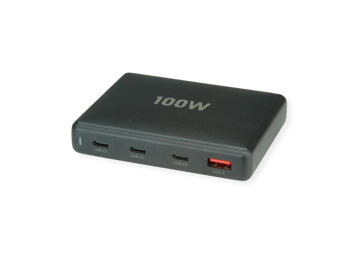VALUE USB Charger, 4 Port (1x USB-A, 3x USB-C), max. 100W