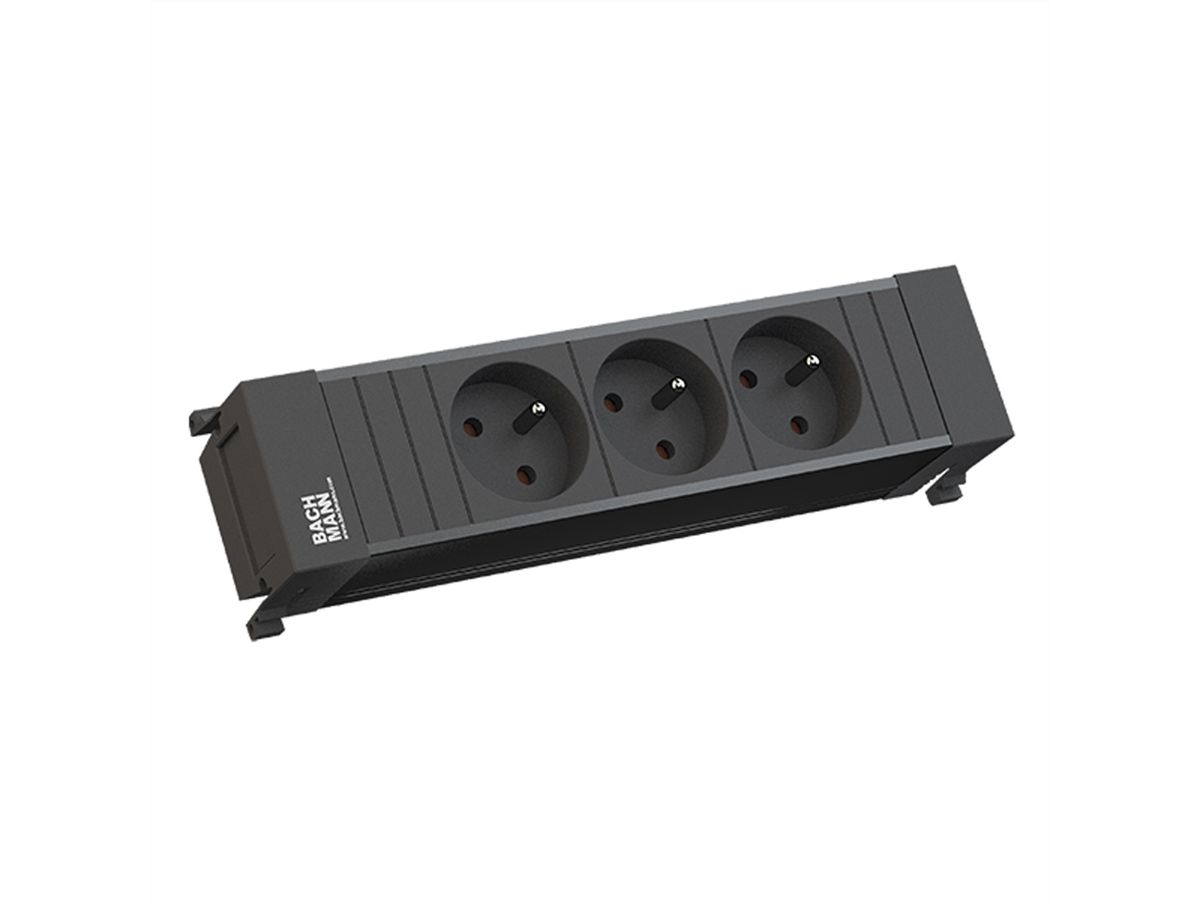 BACHMANN POWER FRAME 3xUTE kurz Kunststoffprofil schwarz