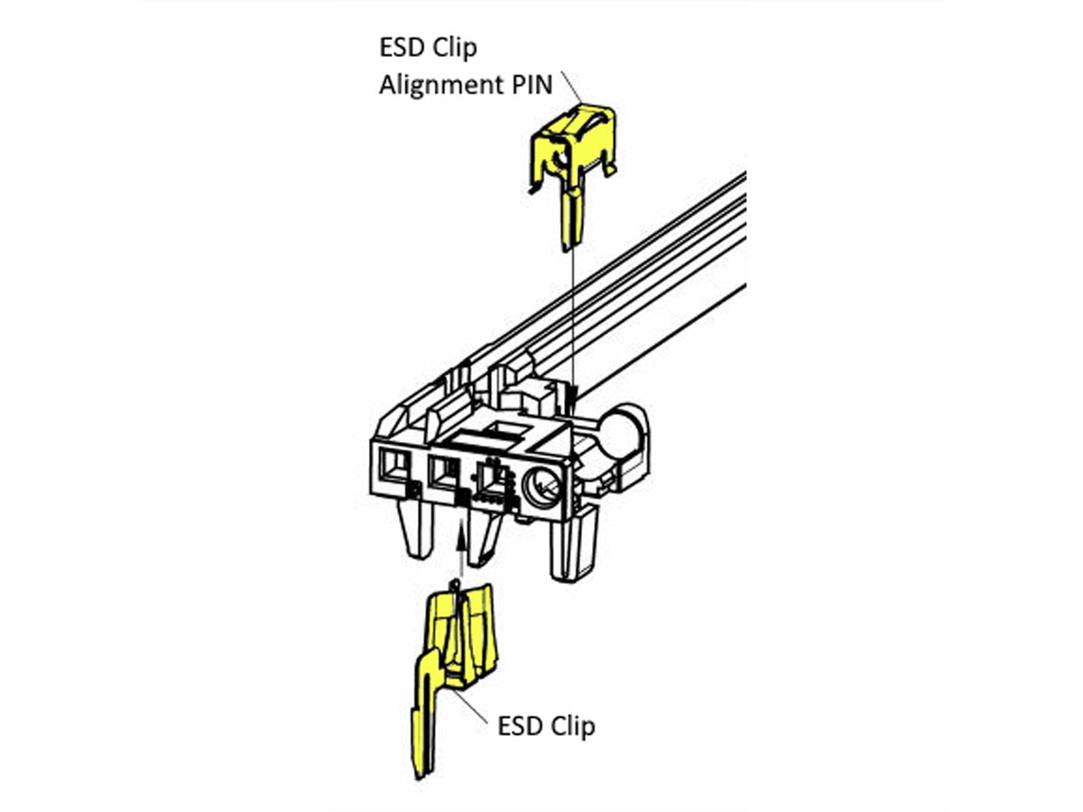SCHROFF FUEHRUNGSS.IEEE 160T ROT ESD OBEN 10STK
